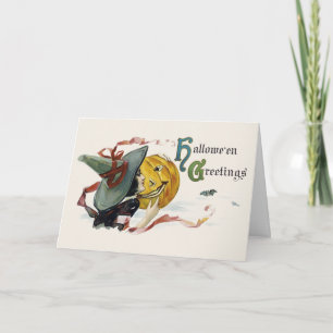 Witchy Halloween Greetings Kaart