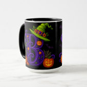 Witchy Halloween Initiaal "B" Mok (Voorkant links)