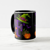 Witchy Halloween Initiaal "F" Mok (Voorkant links)