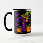 Witchy Halloween Initiaal "I" Mok (Links)