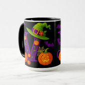 Witchy Halloween Initiaal "V" Mok (Voorkant links)