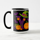 Witchy Halloween Initiaal "Y" Mok (Links)