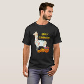 Witchy Halloween Llama Happy Llamaween Alpaca Mumm T-shirt (Voorkant volledig)