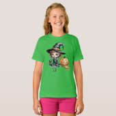 Witchy Halloween Magic Trick or treat Kinder T-shi T-shirt (Voorkant volledig)