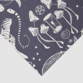 Witchy Halloween Natuur Pattern Paddenstoelen Moth Tissuepapier (Detail)