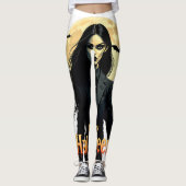 Witchy Halloween Night Leggings (Voorkant)