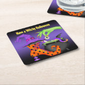 Witchy Halloween Paper Onderzetters (Schuin)