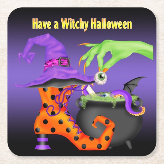 Witchy Halloween Paper Onderzetters (Voorkant)