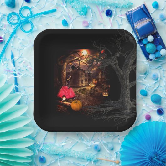 Witchy Halloween Papieren Bordje (Feest)