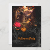 Witchy Halloween Party Kaart (Voorkant)