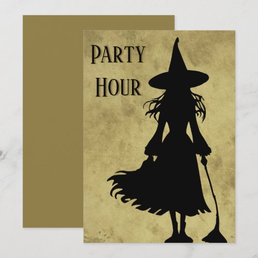 Witchy Halloween Party Uitnodiging (Voorkant / Achterkant)