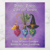 Witchy Halloween Potion Cocktail Party Wijn Etiket (Enkel label)