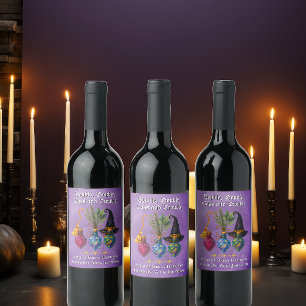 Witchy Halloween Potion Cocktail Party Wijn Etiket