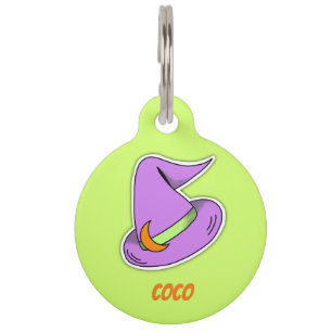 Witchy Halloween Spooky Pet Tag, Dog I.D Label Huisdierpenning