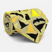 Witchy Halloween Stripes Stropdas (Opgerold)