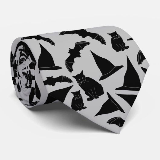 Witchy Halloween Stropdas (Opgerold)