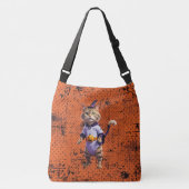 Witchy Halloween Tabby Crossbody Tas (Voorkant)