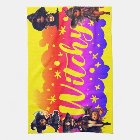 Witchy Halloween Theedoek (Verticaal)