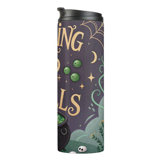 Witchy Halloween Thermal Tumbler Stirring Up Spell Thermosbeker (Geroteerd rechts)