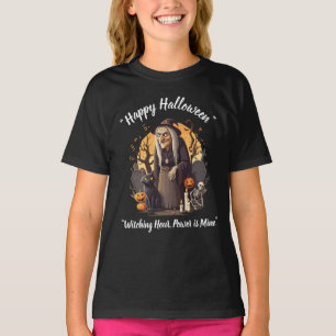 Witchy Halloween Vibes - Zwart- T-shirt 🎃👻
