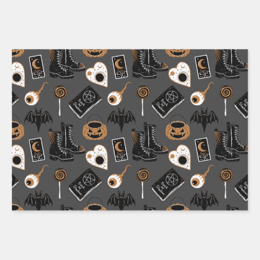 Witchy Halloween Wrapping Paper (Voorkant 3)