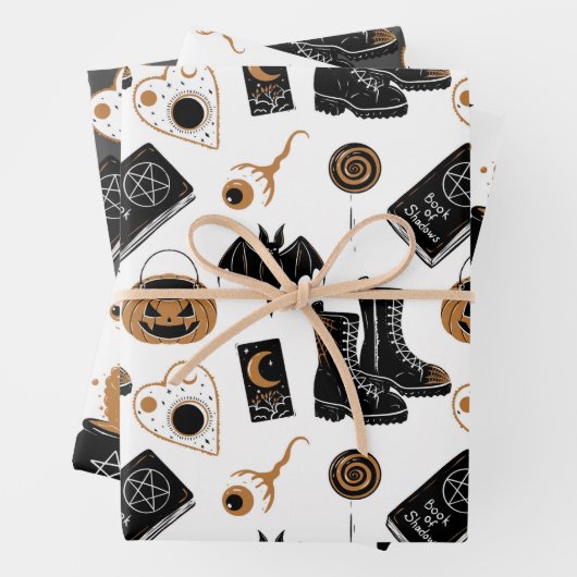 Witchy Halloween Wrapping Paper (In situ)