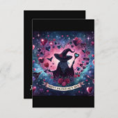 Witchy hart liefde Valentijnsdag magische Kaarten (Voorkant / Achterkant)