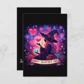 Witchy hart liefde Valentijnsdag magische Kaarten (Voorkant / Achterkant)