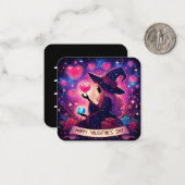 Witchy hart liefde Valentijnsdag magische Kaarten Notitiekaartje (Voorkant / Achterkant in situ)