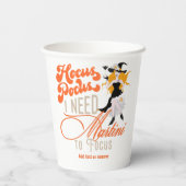 Witchy Hocus Pocus Martini gaat Halloween cadeau g Papieren Bekers (Achterkant)