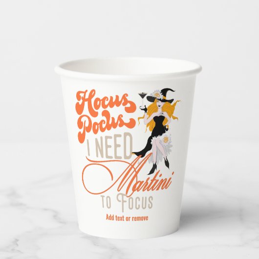 Witchy Hocus Pocus Martini gaat Halloween cadeau g Papieren Bekers (Voorkant)
