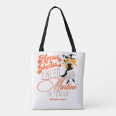 Witchy Hocus Pocus Martini gaat Halloween cadeau g Tote Bag (Achterkant)