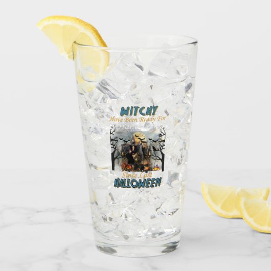 Witchy is klaar voor Halloween Glas (Voorkant ijs)