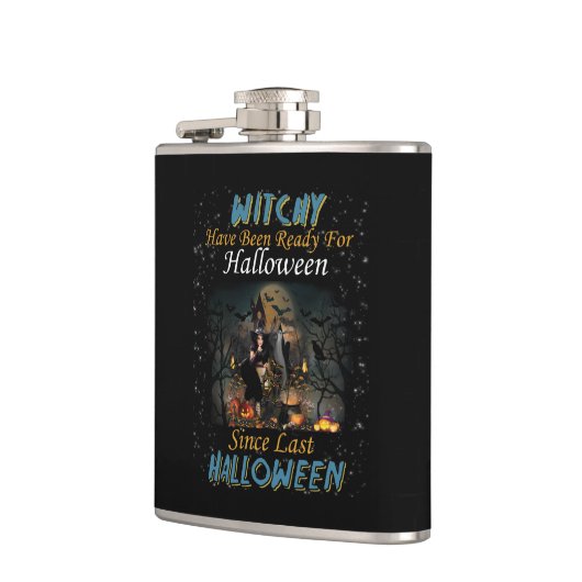 Witchy is klaar voor Halloween Heupfles (Links)