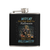 Witchy is klaar voor Halloween Heupfles (Voorkant)