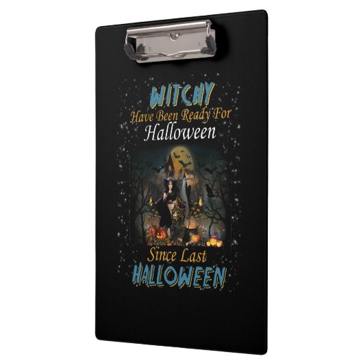 Witchy is klaar voor Halloween Klembord (Links)