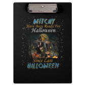 Witchy is klaar voor Halloween Klembord (Voorkant)