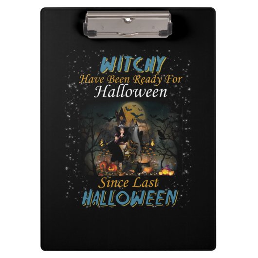 Witchy is klaar voor Halloween Klembord (Voorkant)