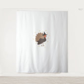 Witchy kalkoen met pet en sprankelende sterretjes  wandkleed (Voorkant)