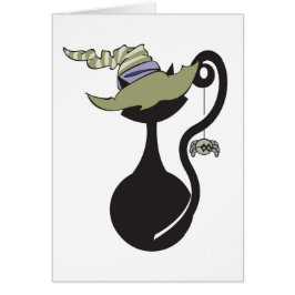Witchy-Kat op Green Pet-kaart