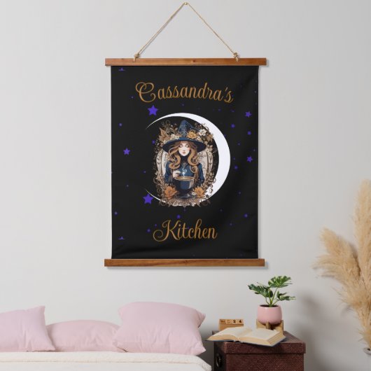 Witchy Keuken Gepersonaliseerd Hangend Wandkleed (Slaapkamer)
