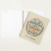 Witchy Librarian Library Card Book Lover Custom Planner (Display)