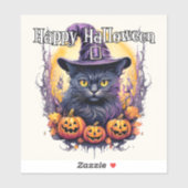 Witchy Little Kitty Cat | Happy Halloween Sticker (Vel)