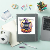 Witchy Little Kitty Cat | Happy Halloween Sticker (iPad Cover)