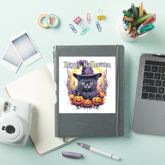 Witchy Little Kitty Cat | Happy Halloween Sticker (iPad Cover)