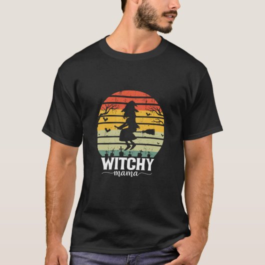 Witchy Mama Halloween Heks Kostuum Mama 2024 T-shirt (Voorkant)