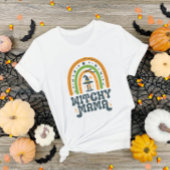 Witchy Mama Moeder Regenboog Groovy Halloween T-shirt