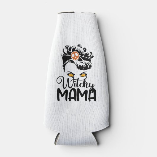 Witchy Mama, Scary Witch Mam Halloween Gifts Flesjeskoeler (Voorkant)