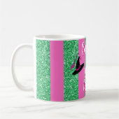 Witchy Meisjes Roze & Groen Halloween Custom Mok (Links)