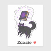 Witchy Meowgic - Levitating Cat Sticker (Vel)